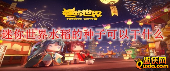 迷你世界水稻的种子有什么作用 水稻的种子怎么获得