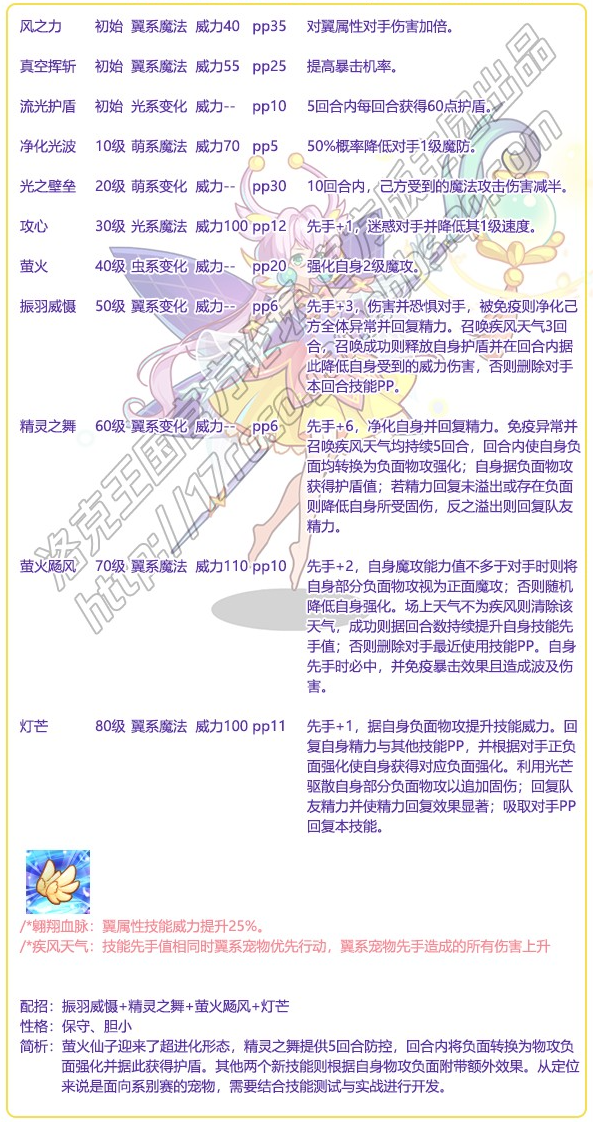 洛克王国巡光仙子精灵怎么样