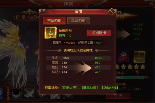 天地诸神翅膀技能怎么激活