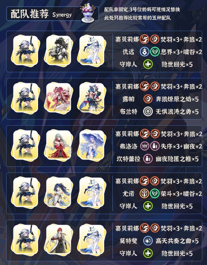 鸣潮嘉贝莉娜武器怎么搭配